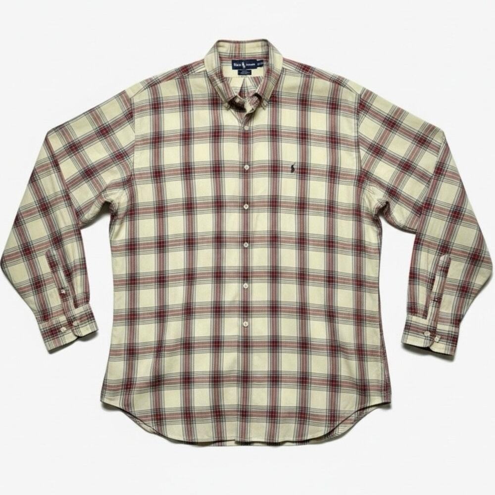 Vintage Polo Ralph Lauren Plaid Shirt Blake Tartan Long Sleeve Button Down XXL